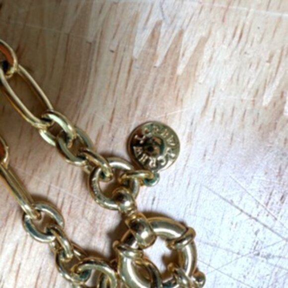 Vintage-Inspired J. Crew Yellow Beaded Tassel Necklace With Gold-Toned Chain Flo - Picture 3 of 7